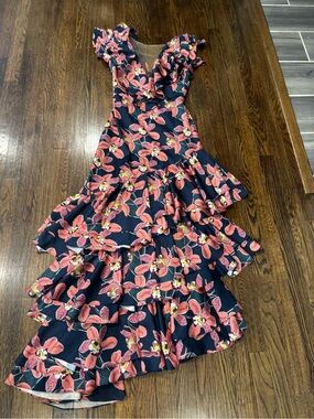 No Pise La Grama Catalina Floral Ruffled Maxi Dress Size 2